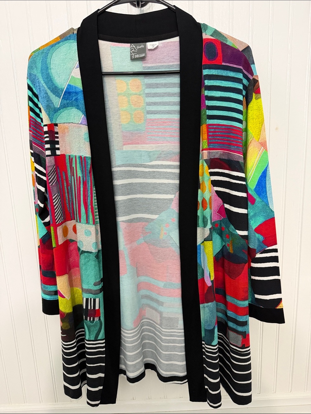 Simply Art by Dolcezza M ‘Relaxing Red’ Open Front Cover Up Cardigan